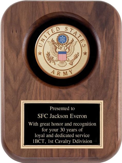 emblem plaque metal display box with signatures|custom army plaques.